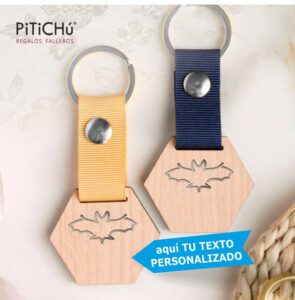 llavero fallero rat penat personalizado