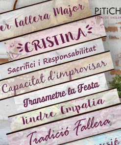 tabla fallera mayor personalizada Pitichu
