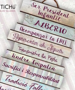 tabla presidente infantil personalizada