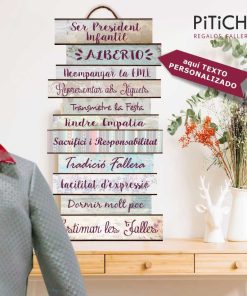 tabla presidente infantil nombre personalizado