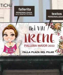 lona fallera mayor personalizada