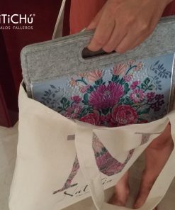 bolsa fallera con tela fallera