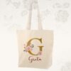 bolsa fallera personalizable inicial floral