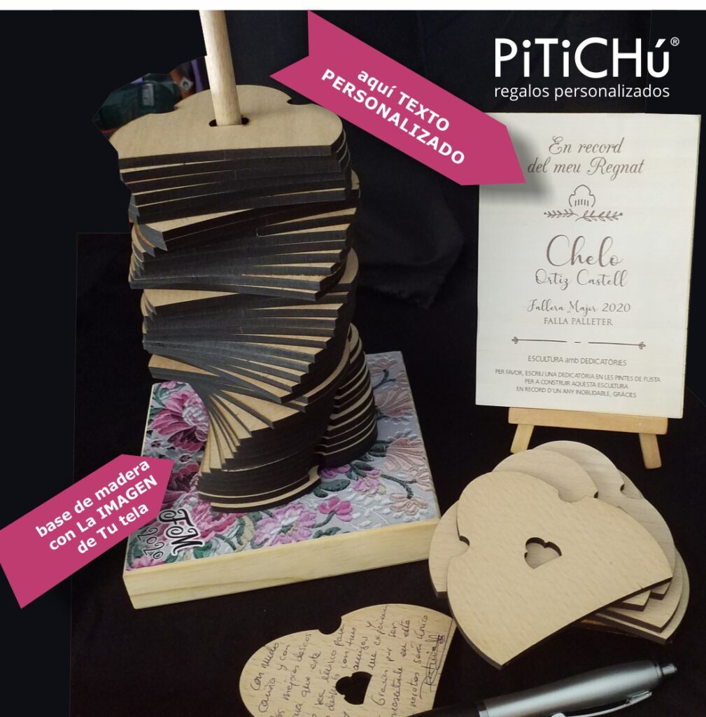 escultura para firmas fallera personalizada