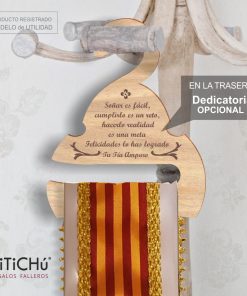 percha para banda de fallera con dedicatoria