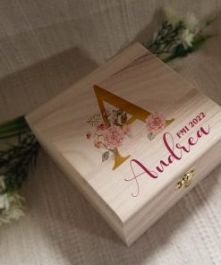 pitichu joyero personalizable inicial floral