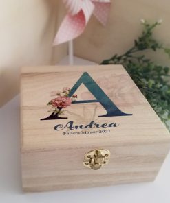 joyero personalizado inicial clavel