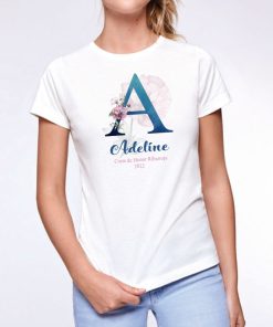 camiseta fallera inicial clavel personalizable