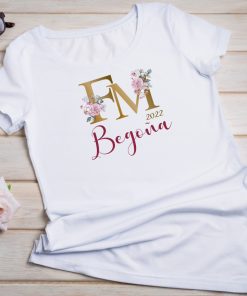 camiseta floral fallera mayor personalizable