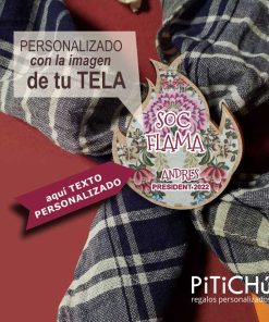 sujeta pañuelo estampado tela
