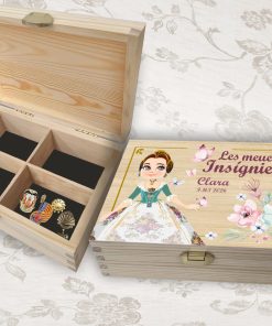 caja para insignias fallera infantil