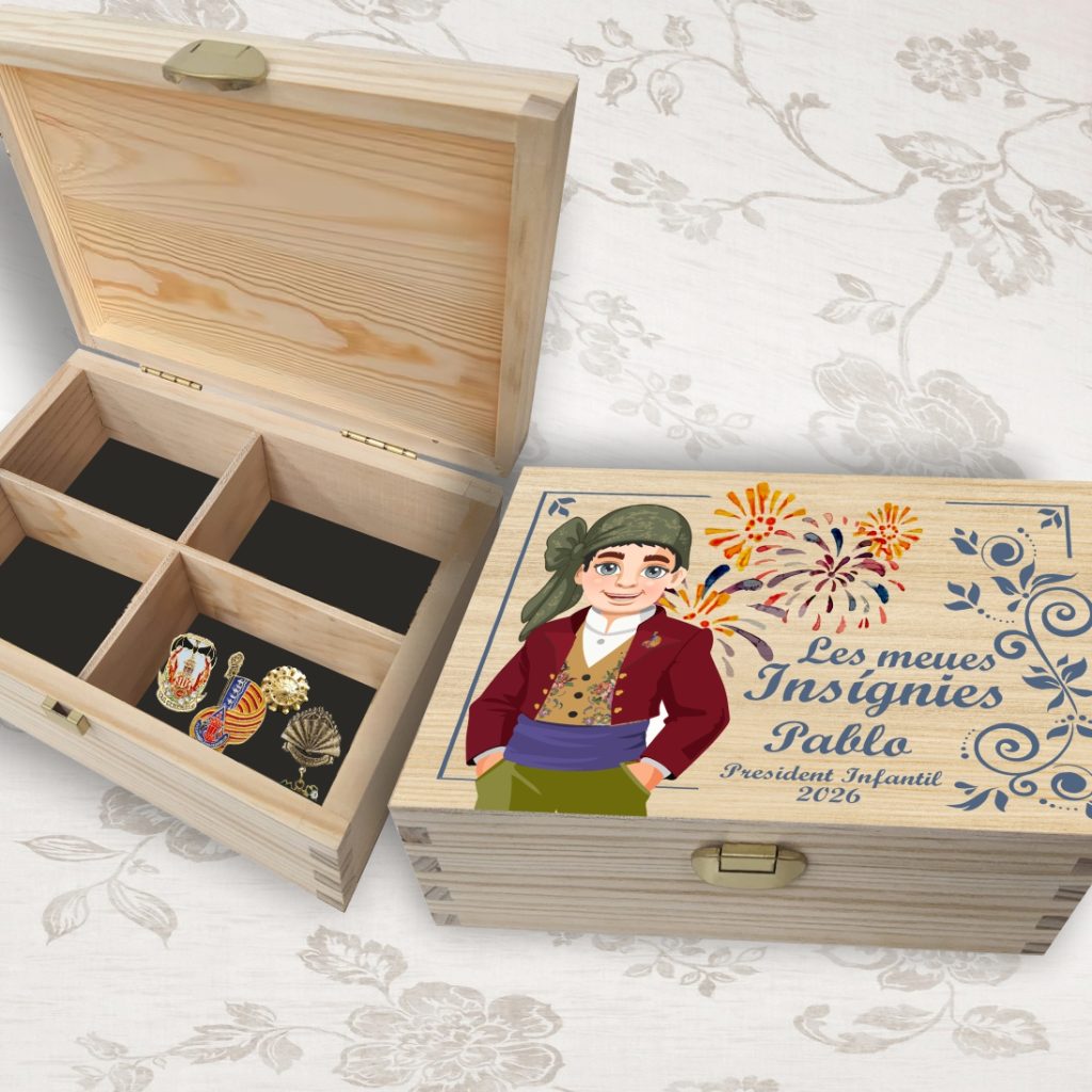 pitichu caja para insignias fallero