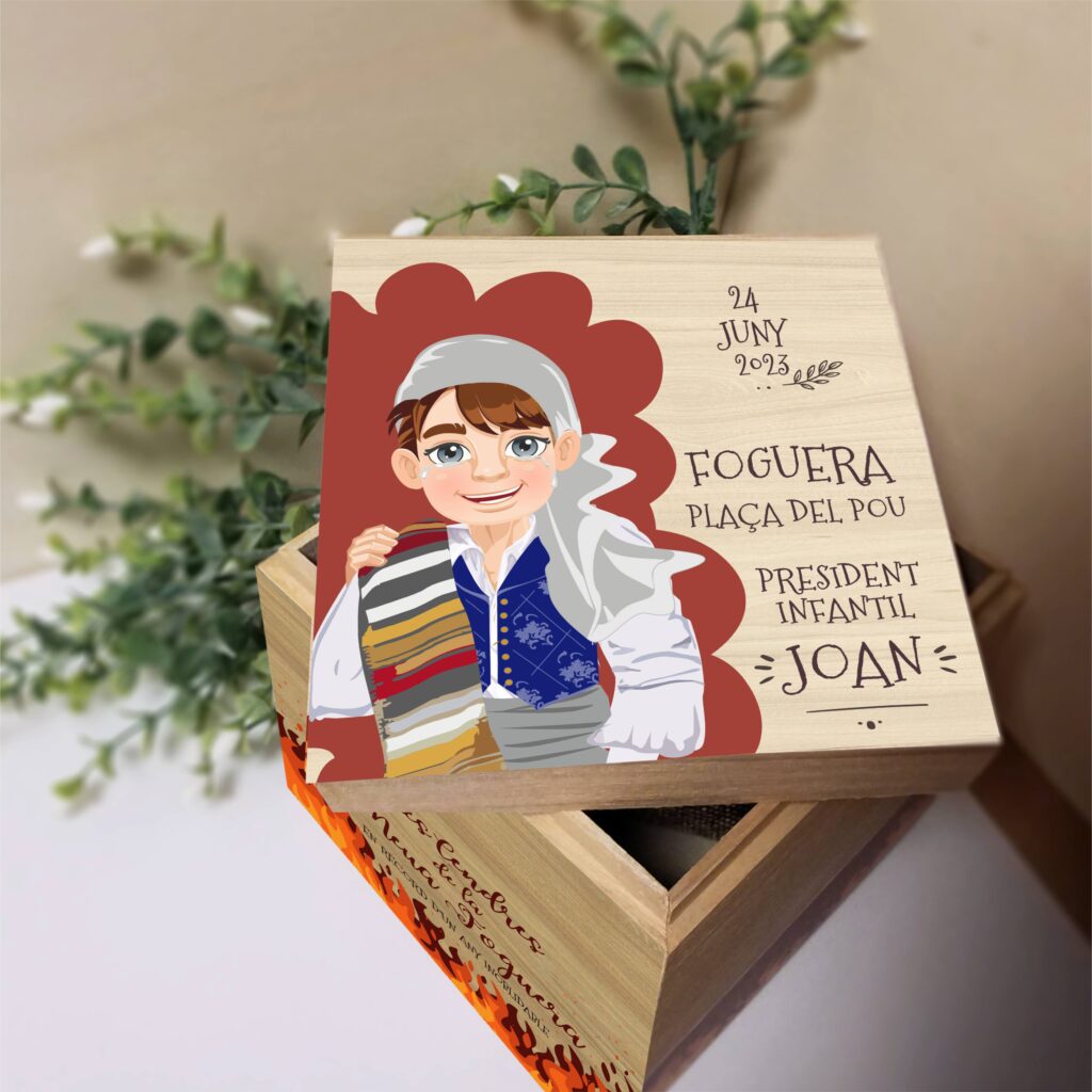 caja para cenizas de la hoguera presidente infantil