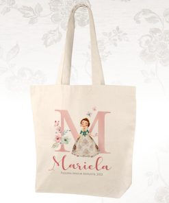 Bolsa fallera personalizable con inicial nombre y fallerita