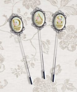 Agujas para la banda con inicial personalizada
