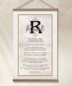 cartel conmemorativo personalizable con inicial
