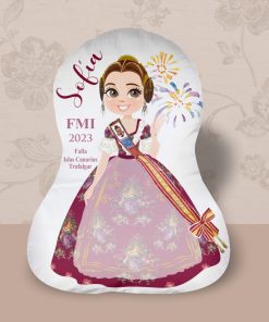 cojín con forma de fallera Personalizable