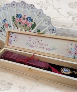 caja personalizable para abanico