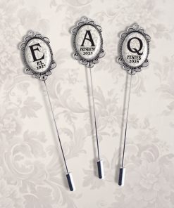 alfiler con inicial personalizable
