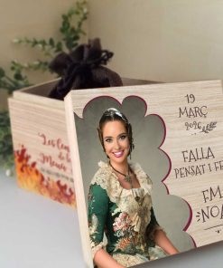 caja cenizas de la falla con foto