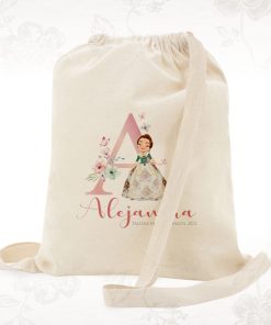 mochila algodon fallera personalizable
