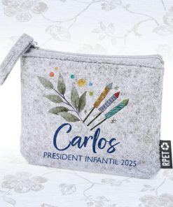 monedero de fieltro personalizable