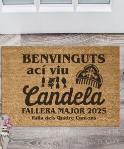 felpudo con peineta fallera