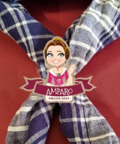 sujeta pañuelo con fallera texto personalizable