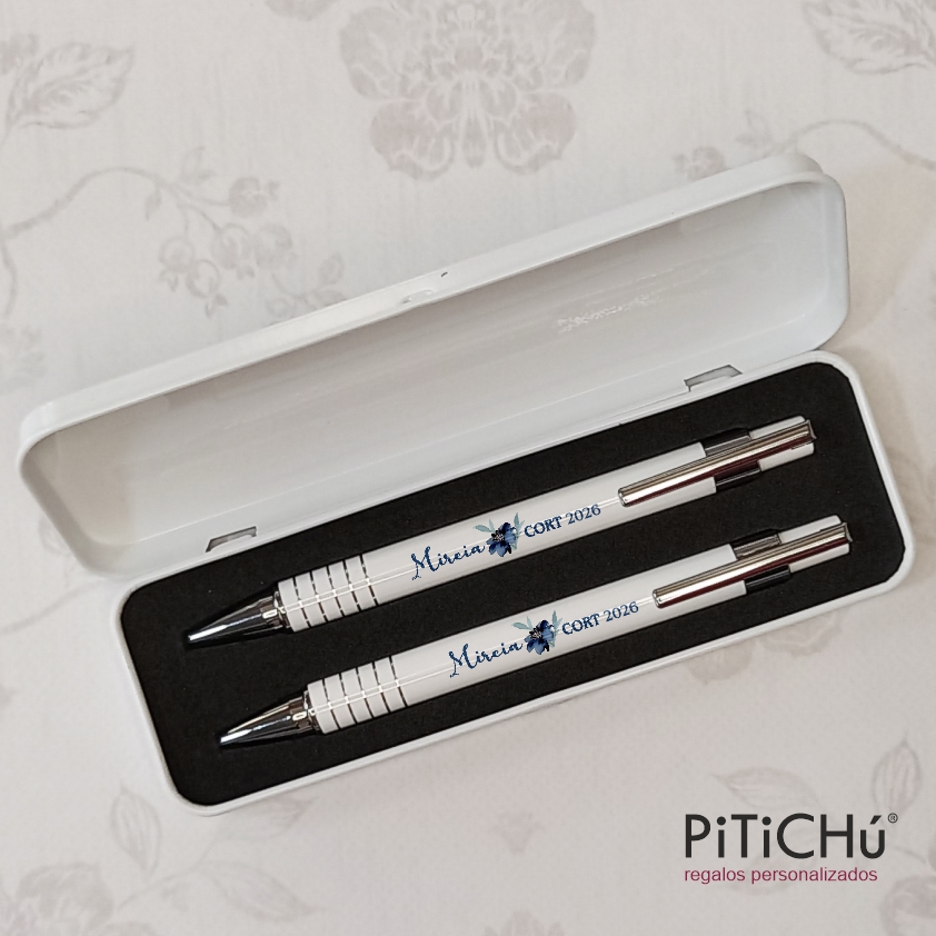Set Bolígrafo y Portaminas PERSONALIZABLE Colección Azucena - Imagen 2