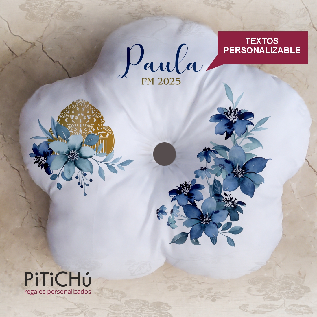 Cojín Fallera Dulces Sueños PERSONALIZABLE Colección Azucena - Imagen 2