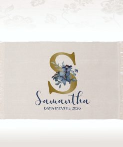 alfombra con inicial personalizable