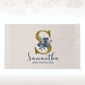 alfombra con inicial personalizable
