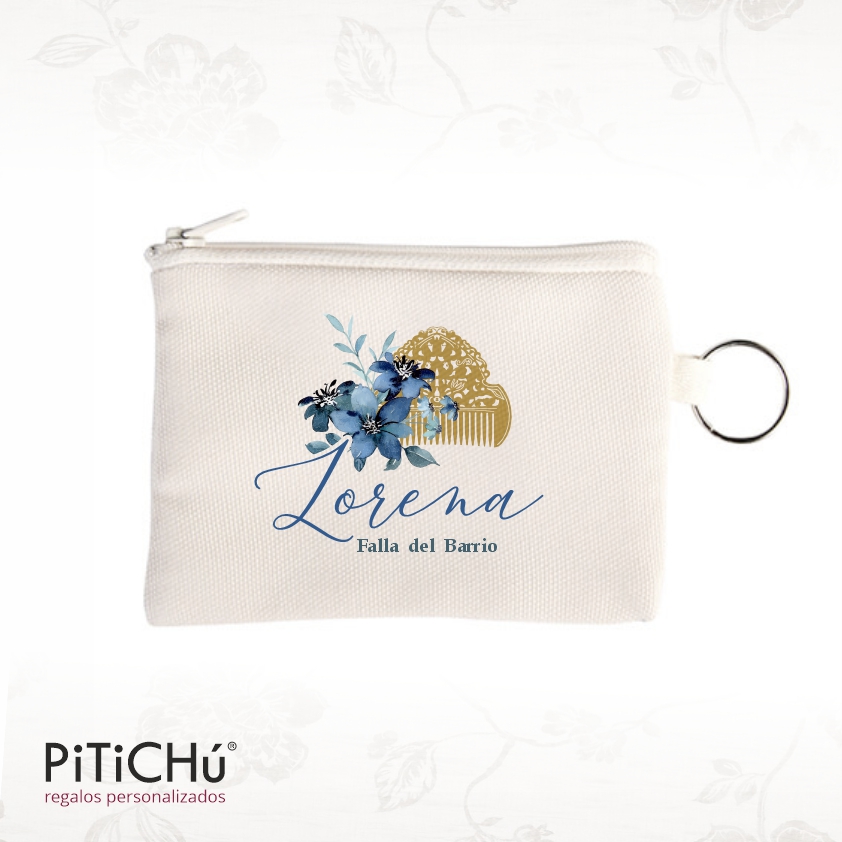 Monedero fallero con llavero personalizable