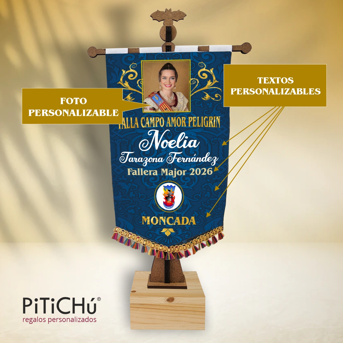 Trofeo estandarte con Foto PERSONALIZABLE - Imagen 2