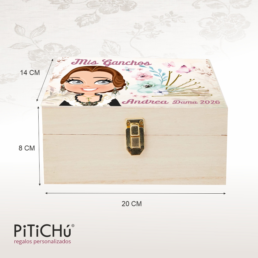 Caja para Ganchos y Horquillas PERSONALIZABLE con Castellonera - Imagen 2
