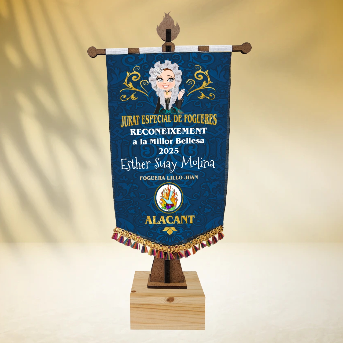 Trofeo para bellezas hogueras de san juan