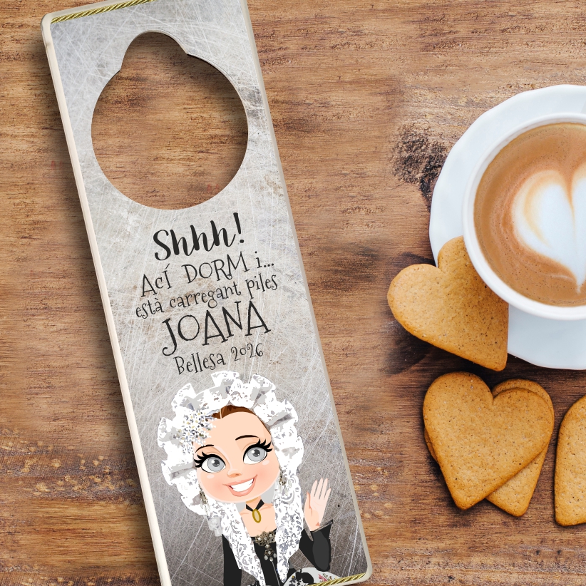 Poming de madera Novia Alicantina PERSONALIZABLE - Imagen 2