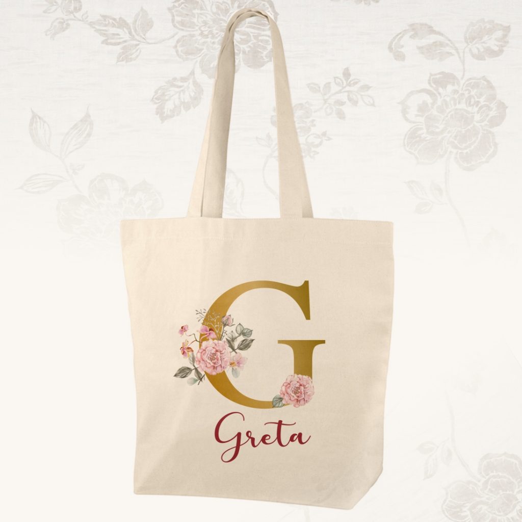 bolsa fallera personalizable con la inicial