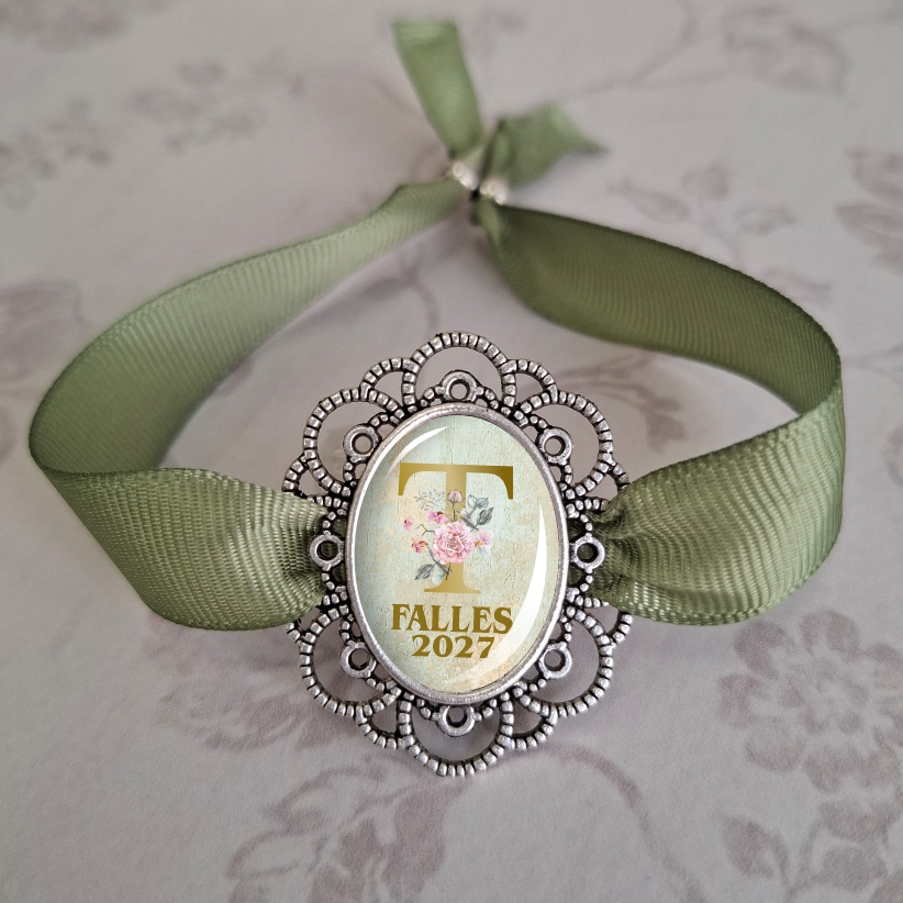 pulsera fallera con inicial personalizada