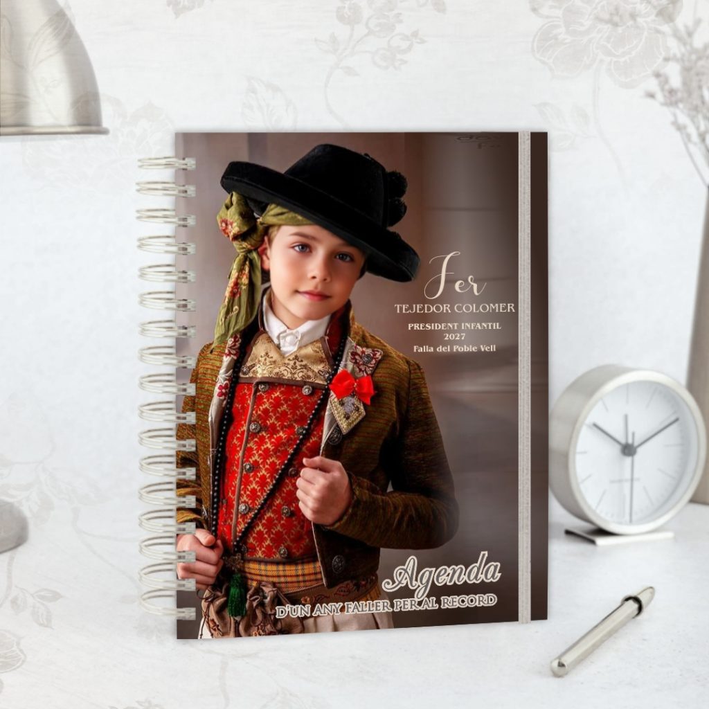 agenda fallera presidente infantil con foto