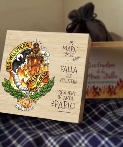 caja para cenizas con logotipo o escudo