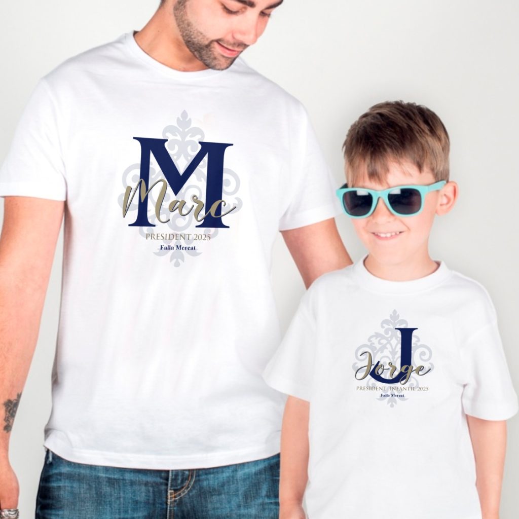camisetas inicial recta o entallada