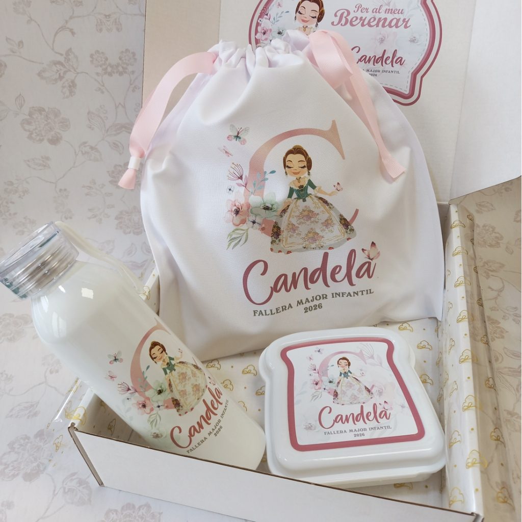 Pack Fallera personalizado para merienda