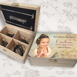 caja para ganchos con foto