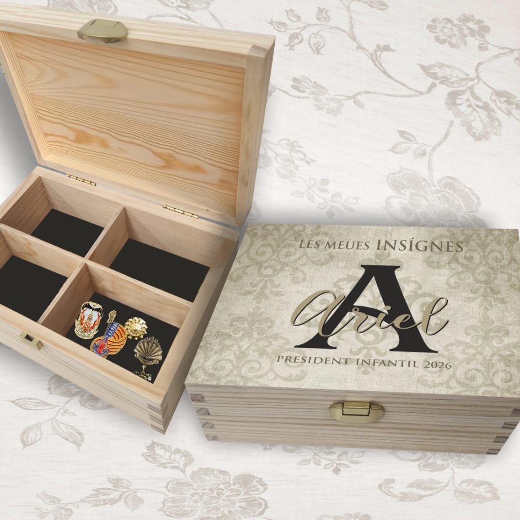 caja para insignias, pin