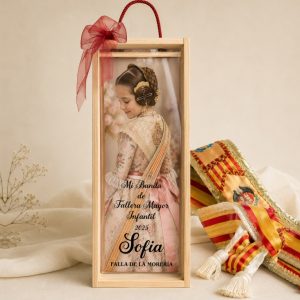 caja para banda de madera con foto