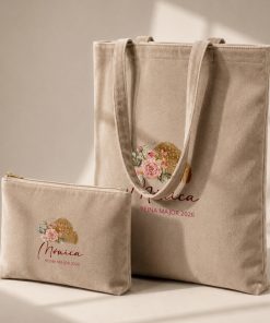 Set de bolsa y neceser de terciopelo