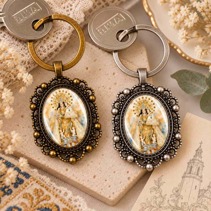 llavero camafeo virgen de los desamparados