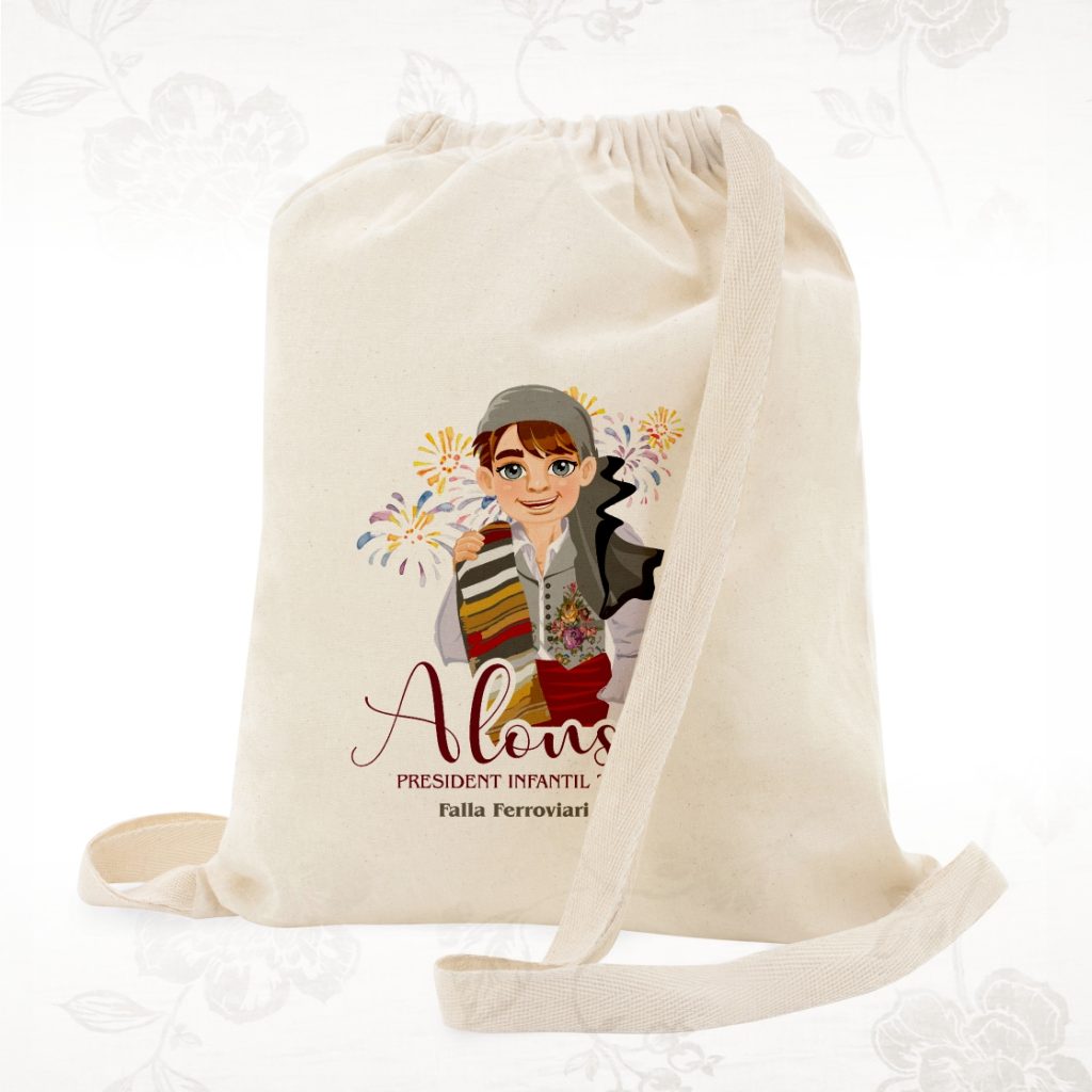 Mochila asa plana PERSONALIZADA con Fallerito