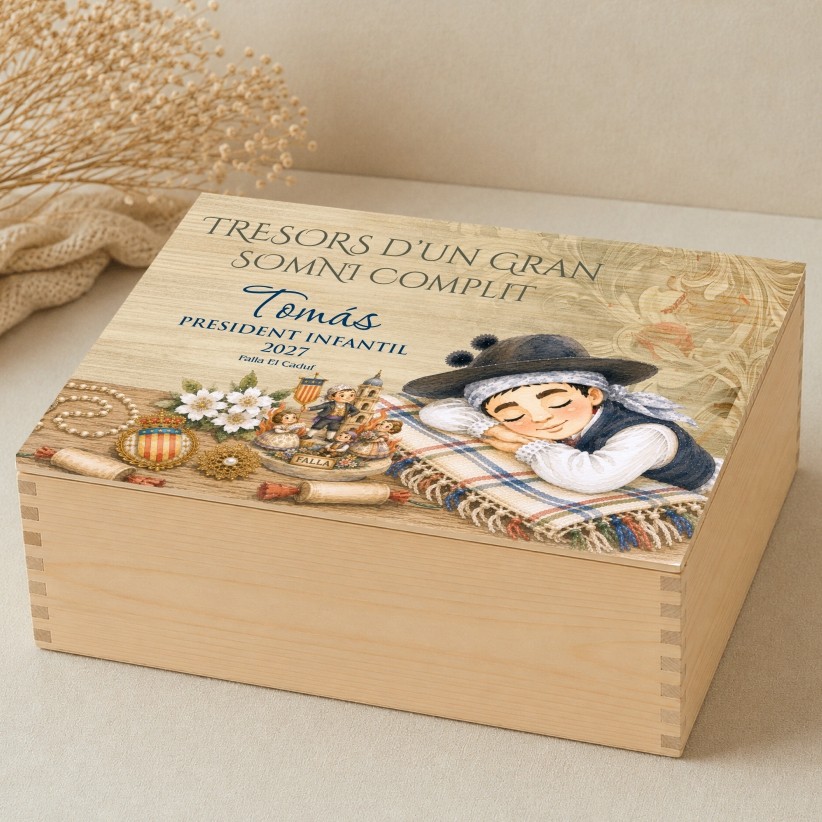 caja de recuerdos para presidente infantil